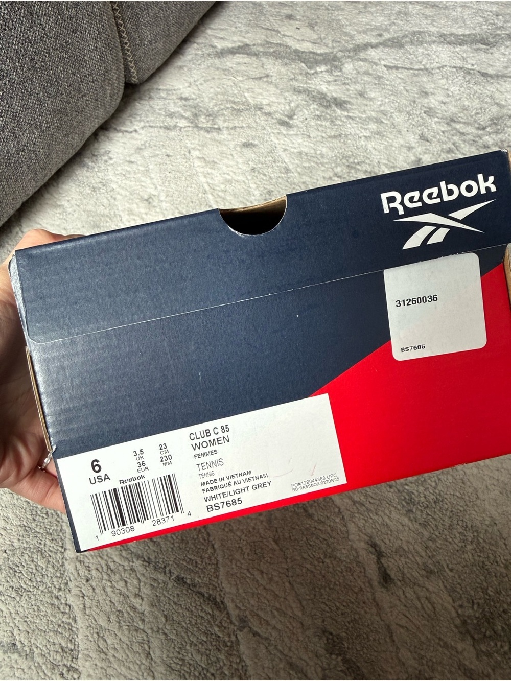 Reebok White Leather Low-Top Sneakers - Picture 8 of 8